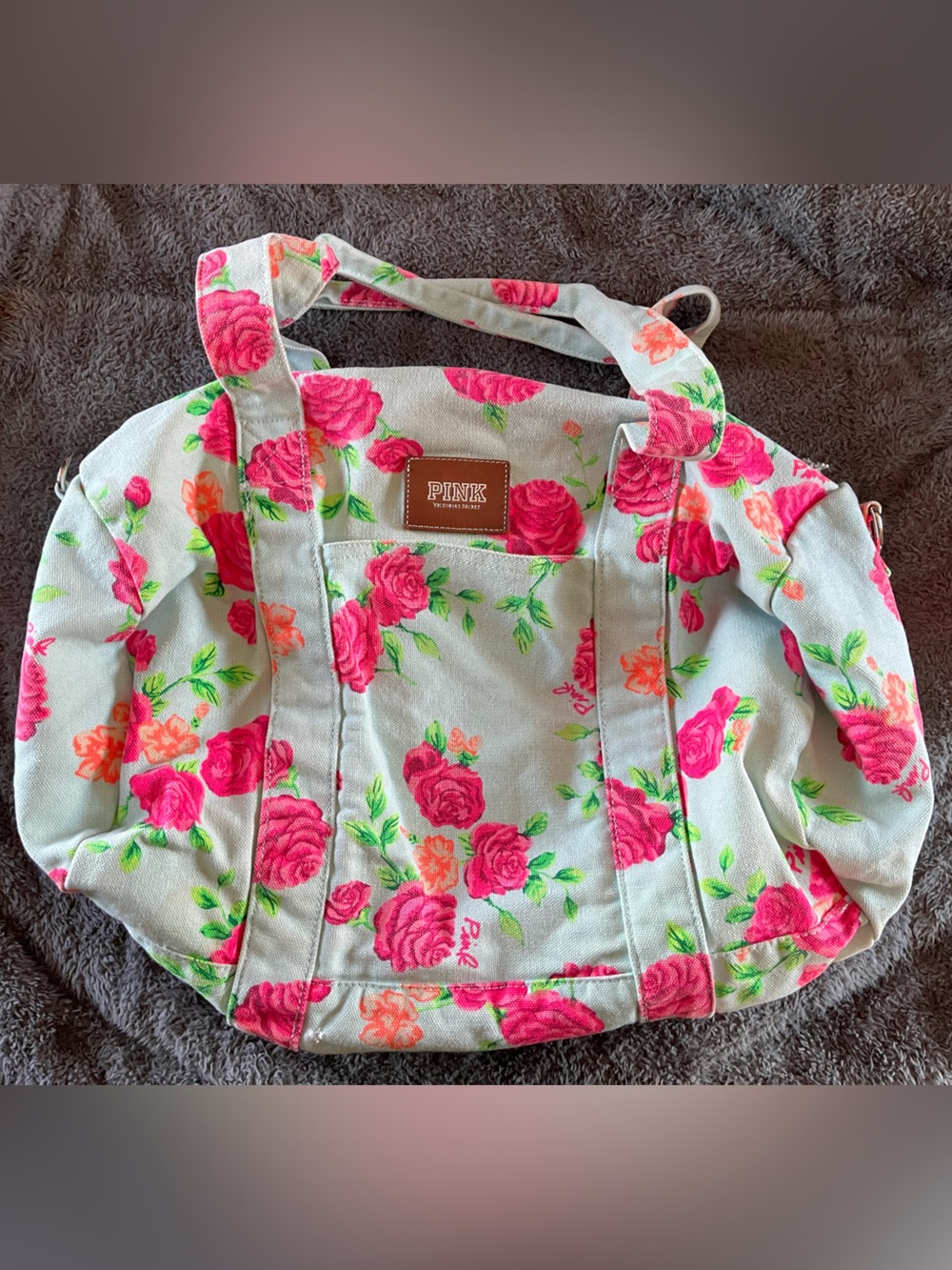 *GUC* VS PINK- FLORAL DUFFLE BAG